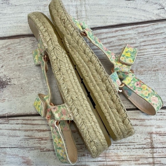 LoveShackFancy x Manebi Espadrille Hiking Sandals Pastel Floral Size 40 / US 10 - Picture 2 of 6